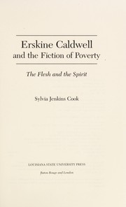 Cover of Erskine Caldwell and the fiction of poverty by Sylvia Jenkins Cook