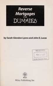 Cover of Reverse mortgages for dummies® by Sarah Glendon Lyons