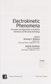 Cover of Electrokinetic phenomena by Anurag S. Rathore