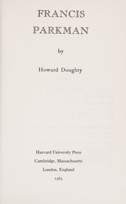 Cover of Francis Parkman by Howard Doughty