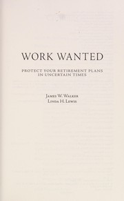 Cover of Work wanted by James W. Walker