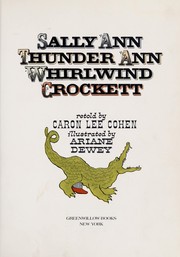 Cover of Sally Ann Thunder Ann Whirlwind Crockett by Caron Lee Cohen