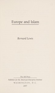 Front cover of Europe and Islam by Bernard Lewis