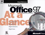 Front cover of Microsoft Office 97 at a Glance (At a Glance (Microsoft)) by Perspection Inc