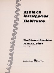 Front cover of Al día en los negocios by Ela Rosa Gómez-Quintero