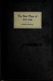 Cover of The Best Plays of 1937-38 and the Year Book of the Drama In America by Burns Mantle