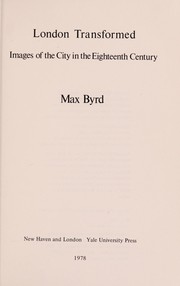 Cover of London transformed by Max Byrd