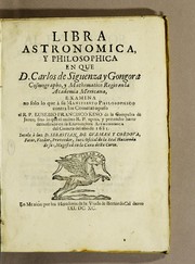 Cover of Libra astronomica, y philosophica by Carlos de Sigüenza y Góngora