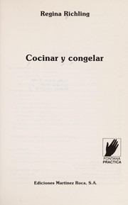 Cover of Cocinar y congelar by Regina Richling