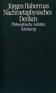 Cover of Nachmetaphysisches Denken by Jürgen Habermas