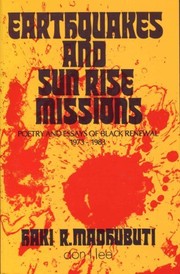 Cover of Earthquakes and Sunrise Missions by Haki R. Madhubuti