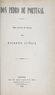 Front cover of Don Pedro de Portugal by Ricardo Zúñiga