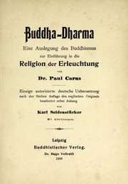 Cover of Buddha-Dharma by Paul Carus
