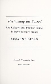 Front cover of Reclaiming the Sacred by Suzanne Desan
