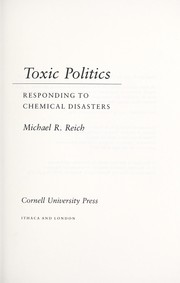 Cover of Toxic politics by Michael Reich