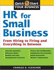 Front cover of HR for small business by Charles H. Fleischer