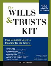 Cover of The wills and trust kit by Douglas Godbe