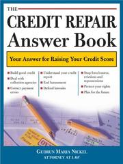 Front cover of The Credit Repair Answer Book by Gudrun Nickel