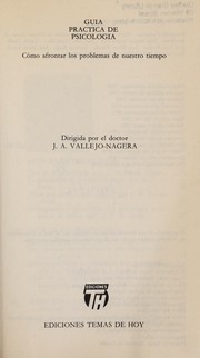 Cover of Guía práctica de psicología by Juan Antonio Vallejo-Nágera