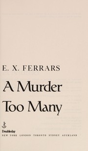 Cover of A Murder Too Many by Elizabeth Ferrars
