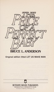 Front cover of The price of a perfect baby by Anderson, Bruce