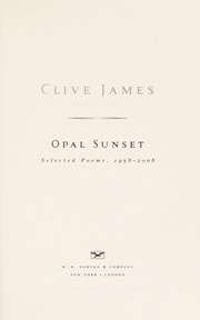 Cover of Opal sunset by Clive James