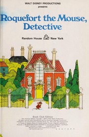 Front cover of Walt Disney Productions presents Roquefort the Mouse, detective by Walt Disney Productions