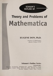Front cover of Schaum's outline of theory and problems of Mathematica by Eugene Don