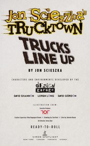 Cover of Trucks line up by Jon Scieszka