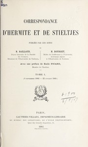 Cover of Correspondance d'Hermite et de Stieltjes by Charles Hermite
