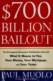 Cover of $700 billion bailout by Paul Muolo
