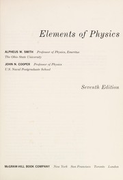 Cover of The elements of physics by Alpheus W. Smith