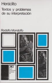 Cover of Heráclito by Rodolfo Mondolfo