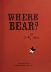 Cover of Where bear? by Sophy Henn