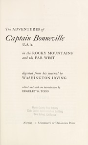 Cover of The adventures of Captain Bonneville, U.S.A. by Washington Irving