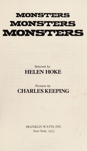 Front cover of Monsters, monsters, monsters by Helen Hoke