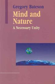 Cover of Mind and Nature by Gregory Bateson
