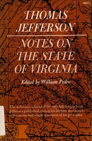 Cover of Notes on the state of Virginia by Thomas Jefferson