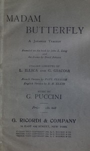 Cover of Madama Butterfly by Giacomo Puccini