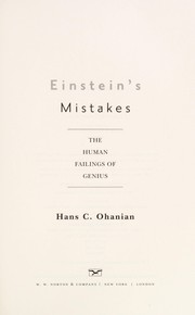 Front cover of Einstein's mistakes by Hans C. Ohanian