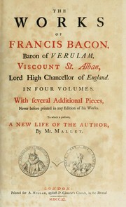 Front cover of The works of Francis Bacon by Francis Bacon