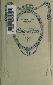 Cover of Cinq-Mars by Alfred de Vigny