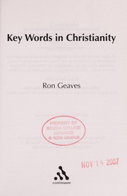 Front cover of KEY WORDS IN CHRISTIANITY by RON GEAVES