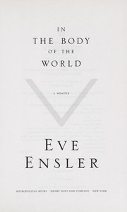 Cover of In the body of the world by V (formerly Eve Ensler)
