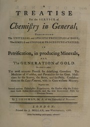 Front cover of A treatise for the service of chemistry in general by Yiśraʼel Grosman