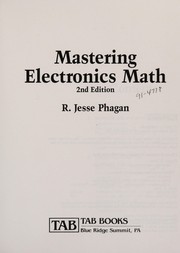 Cover of Mastering electronics math by R. Jesse Phagan