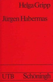 Front cover of Jürgen Habermas by Helga Gripp-Hagelstange
