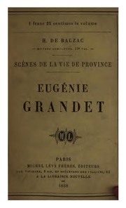 Front cover of Eugénie Grandet by Honoré de Balzac