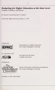 Front cover of Budgeting for higher education at the state level by Daniel T. Layzell