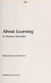 Cover of About Learning by Bernice McCarthy